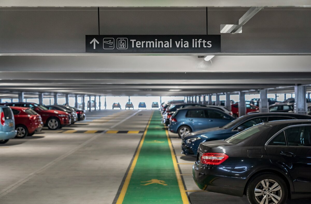 CCTV security cameras monitoring TerminalParkHeathrow long stay car parking compound near Heathrow